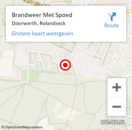 Locatie op kaart van de 112 melding: Brandweer Met Spoed Naar Doorwerth, Rolandseck op 19 februari 2022 07:38