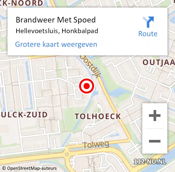 Locatie op kaart van de 112 melding: Brandweer Met Spoed Naar Hellevoetsluis, Honkbalpad op 19 februari 2022 07:56