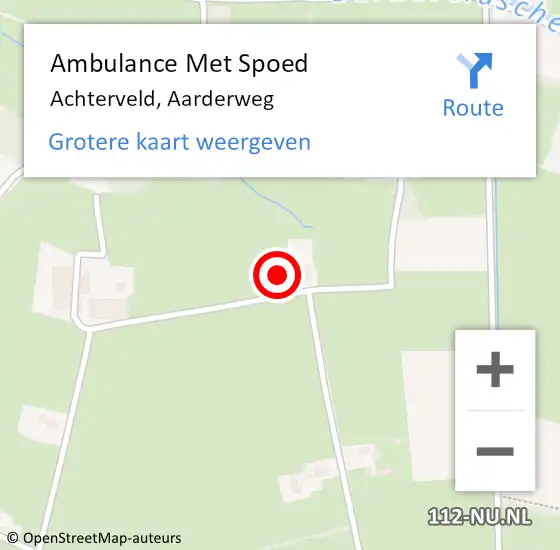 Locatie op kaart van de 112 melding: Ambulance Met Spoed Naar Achterveld, Aarderweg op 19 februari 2022 08:21