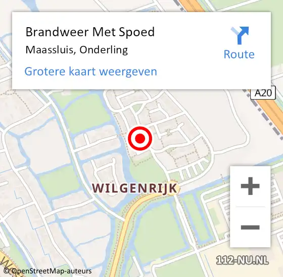 Locatie op kaart van de 112 melding: Brandweer Met Spoed Naar Maassluis, Onderling op 19 februari 2022 08:39