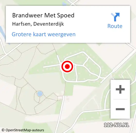 Locatie op kaart van de 112 melding: Brandweer Met Spoed Naar Harfsen, Deventerdijk op 19 februari 2022 08:45