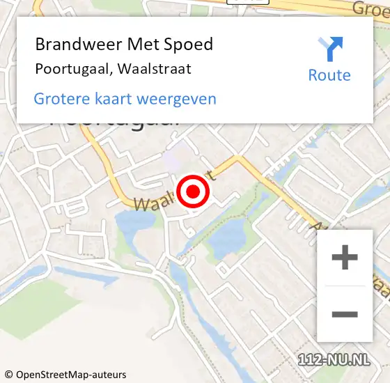 Locatie op kaart van de 112 melding: Brandweer Met Spoed Naar Rhoon, Waalstraat op 19 februari 2022 10:07