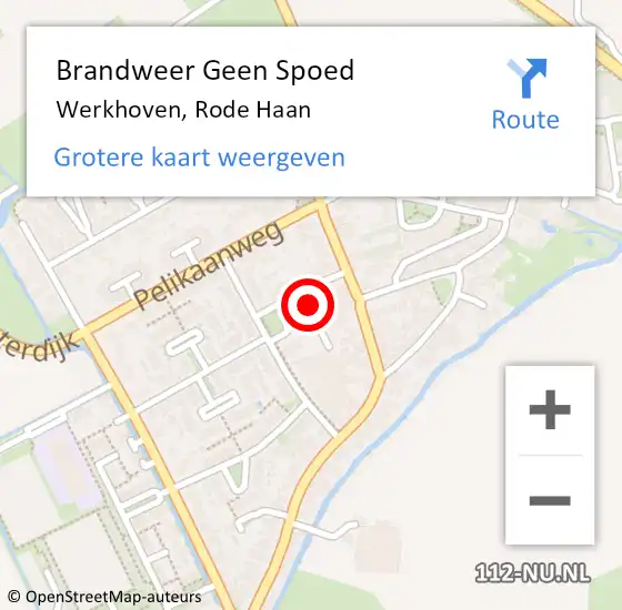 Locatie op kaart van de 112 melding: Brandweer Geen Spoed Naar Werkhoven, Rode Haan op 19 februari 2022 10:12