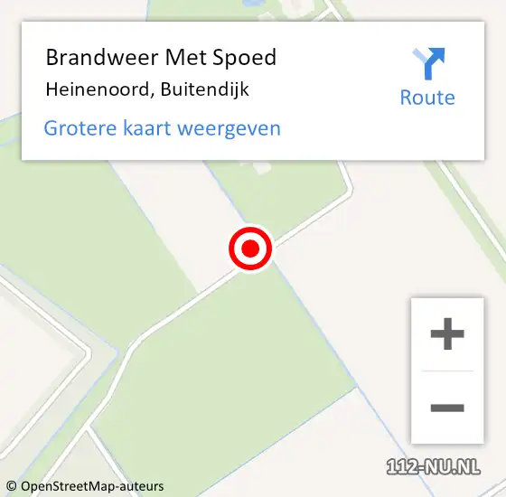 Locatie op kaart van de 112 melding: Brandweer Met Spoed Naar Heinenoord, Buitendijk op 19 februari 2022 10:33