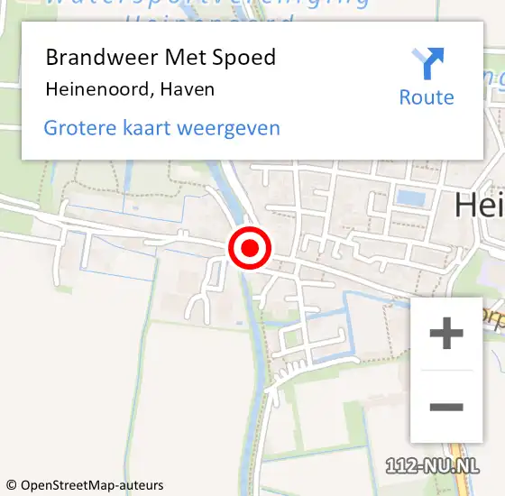 Locatie op kaart van de 112 melding: Brandweer Met Spoed Naar Heinenoord, Haven op 19 februari 2022 11:12