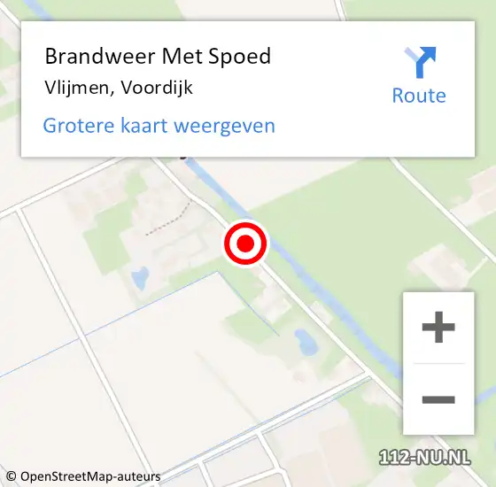 Locatie op kaart van de 112 melding: Brandweer Met Spoed Naar Vlijmen, Voordijk op 19 februari 2022 11:56