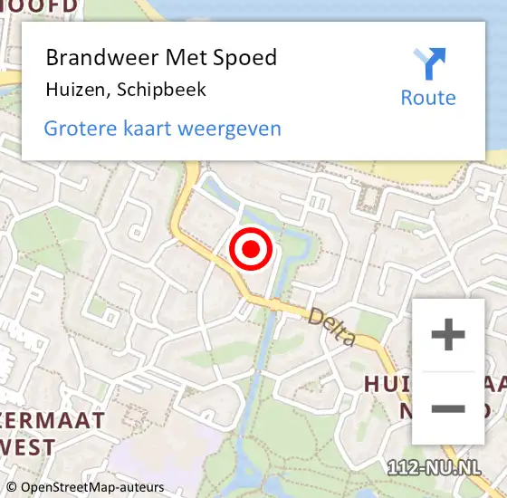 Locatie op kaart van de 112 melding: Brandweer Met Spoed Naar Huizen, Schipbeek op 19 februari 2022 13:37