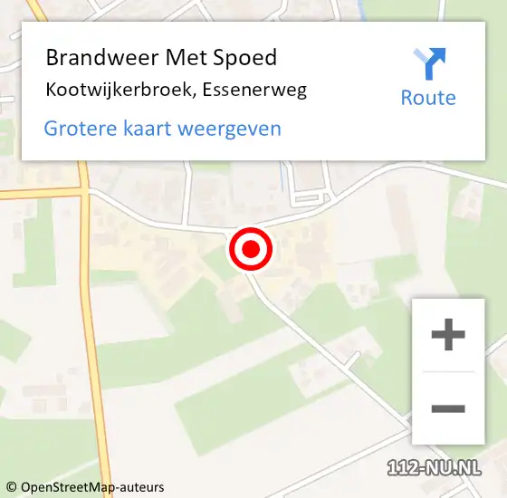 Locatie op kaart van de 112 melding: Brandweer Met Spoed Naar Kootwijkerbroek, Essenerweg op 19 februari 2022 13:55