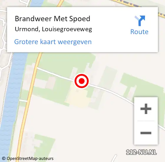 Locatie op kaart van de 112 melding: Brandweer Met Spoed Naar Urmond, Louisegroeveweg op 19 februari 2022 14:25