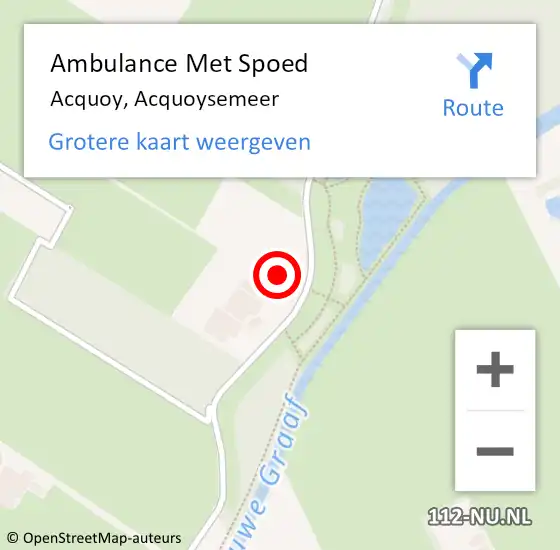 Locatie op kaart van de 112 melding: Ambulance Met Spoed Naar Acquoy, Acquoysemeer op 19 februari 2022 14:26