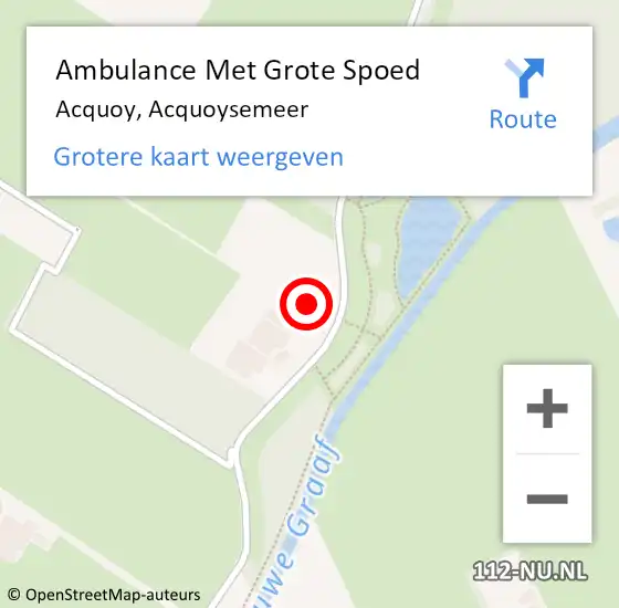 Locatie op kaart van de 112 melding: Ambulance Met Grote Spoed Naar Acquoy, Acquoysemeer op 19 februari 2022 14:28