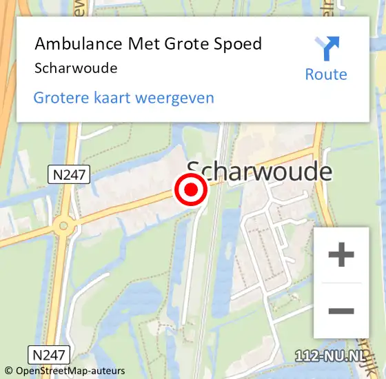 Locatie op kaart van de 112 melding: Ambulance Met Grote Spoed Naar Scharwoude op 7 oktober 2013 17:32