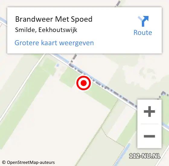 Locatie op kaart van de 112 melding: Brandweer Met Spoed Naar Smilde, Eekhoutswijk op 19 februari 2022 15:49
