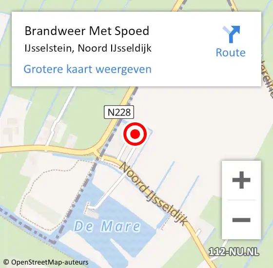 Locatie op kaart van de 112 melding: Brandweer Met Spoed Naar IJsselstein, Noord IJsseldijk op 19 februari 2022 16:41