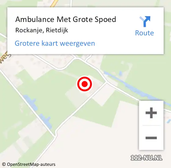 Locatie op kaart van de 112 melding: Ambulance Met Grote Spoed Naar Rockanje, Rietdijk op 19 februari 2022 17:21