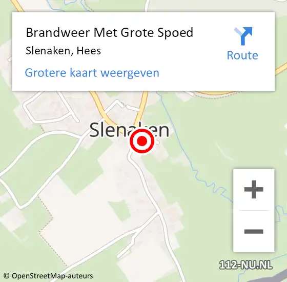 Locatie op kaart van de 112 melding: Brandweer Met Grote Spoed Naar Slenaken, Hees op 20 februari 2022 10:06