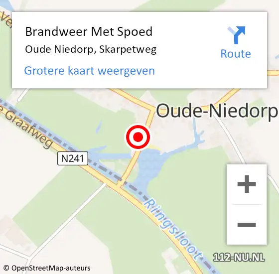 Locatie op kaart van de 112 melding: Brandweer Met Spoed Naar Oude Niedorp, Skarpetweg op 20 februari 2022 10:16