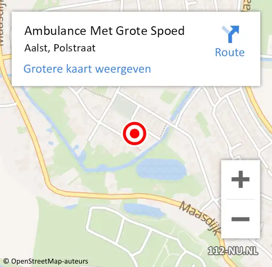 Locatie op kaart van de 112 melding: Ambulance Met Grote Spoed Naar Aalst, Polstraat op 20 februari 2022 11:02