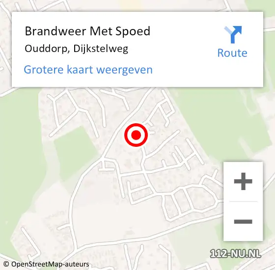 Locatie op kaart van de 112 melding: Brandweer Met Spoed Naar Ouddorp, Dijkstelweg op 20 februari 2022 12:17