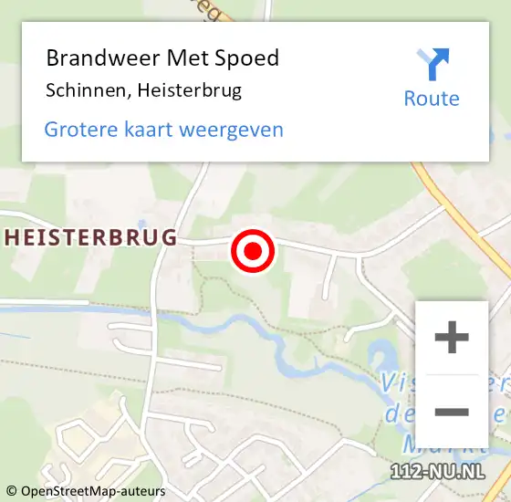 Locatie op kaart van de 112 melding: Brandweer Met Spoed Naar Schinnen, Heisterbrug op 20 februari 2022 14:41