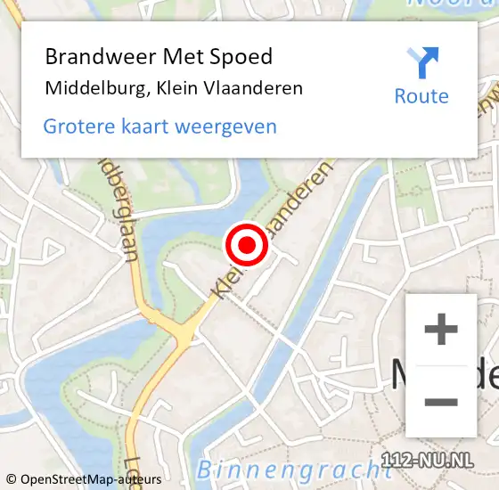 Locatie op kaart van de 112 melding: Brandweer Met Spoed Naar Middelburg, Klein Vlaanderen op 20 februari 2022 16:20