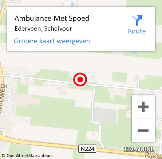 Locatie op kaart van de 112 melding: Ambulance Met Spoed Naar Ederveen, Scheivoor op 20 februari 2022 17:17
