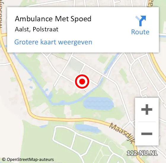 Locatie op kaart van de 112 melding: Ambulance Met Spoed Naar Aalst, Polstraat op 20 februari 2022 19:20