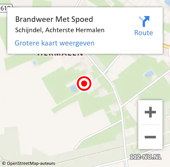 Locatie op kaart van de 112 melding: Brandweer Met Spoed Naar Schijndel, Achterste Hermalen op 21 februari 2022 00:04