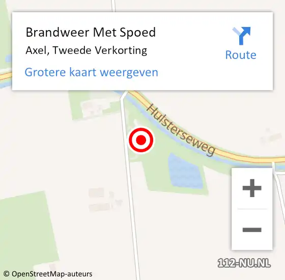 Locatie op kaart van de 112 melding: Brandweer Met Spoed Naar Axel, Tweede Verkorting op 21 februari 2022 00:05