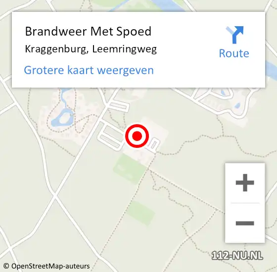 Locatie op kaart van de 112 melding: Brandweer Met Spoed Naar Kraggenburg, Leemringweg op 21 februari 2022 01:26