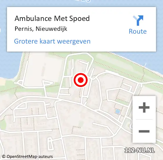 Locatie op kaart van de 112 melding: Ambulance Met Spoed Naar Pernis, Nieuwedijk op 21 februari 2022 03:21