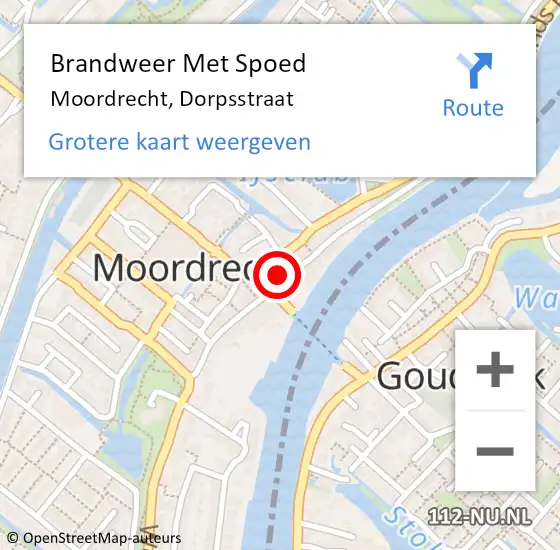 Locatie op kaart van de 112 melding: Brandweer Met Spoed Naar Zevenhuizen, Dorpsstraat op 21 februari 2022 09:53