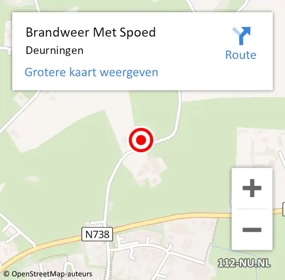 Locatie op kaart van de 112 melding: Brandweer Met Spoed Naar Deurningen op 21 februari 2022 18:20