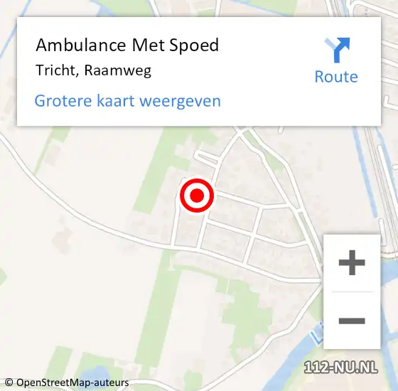 Locatie op kaart van de 112 melding: Ambulance Met Spoed Naar Tricht, Raamweg op 21 februari 2022 19:39