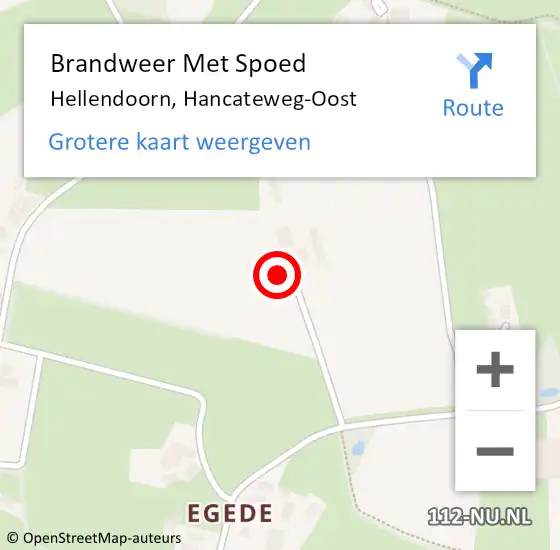 Locatie op kaart van de 112 melding: Brandweer Met Spoed Naar Hellendoorn, Hancateweg-Oost op 21 februari 2022 21:55