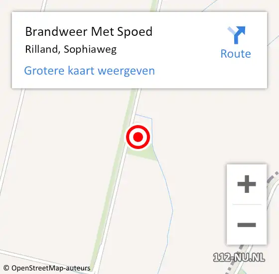 Locatie op kaart van de 112 melding: Brandweer Met Spoed Naar Rilland, Sophiaweg op 22 februari 2022 05:56