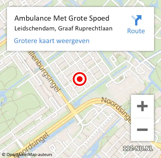 Locatie op kaart van de 112 melding: Ambulance Met Grote Spoed Naar Leidschendam, Graaf Ruprechtlaan op 22 februari 2022 06:44