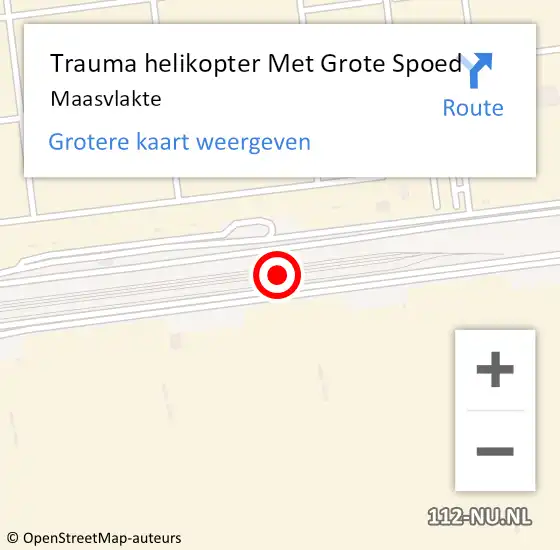 Locatie op kaart van de 112 melding: Trauma helikopter Met Grote Spoed Naar Maasvlakte op 22 februari 2022 08:14