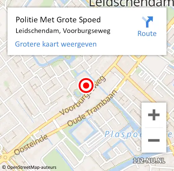 Locatie op kaart van de 112 melding: Politie Met Grote Spoed Naar Leidschendam, Voorburgseweg op 22 februari 2022 10:18