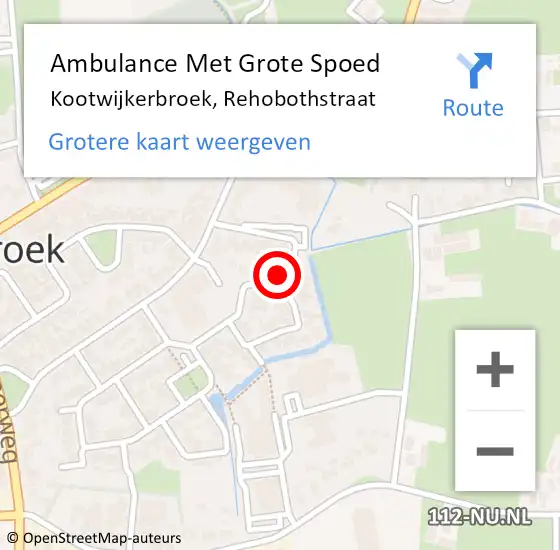 Locatie op kaart van de 112 melding: Ambulance Met Grote Spoed Naar Kootwijkerbroek, Rehobothstraat op 23 februari 2022 08:42