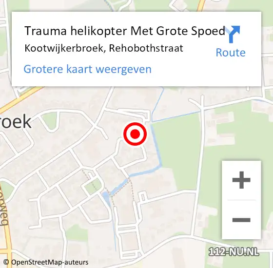 Locatie op kaart van de 112 melding: Trauma helikopter Met Grote Spoed Naar Kootwijkerbroek, Rehobothstraat op 23 februari 2022 08:42