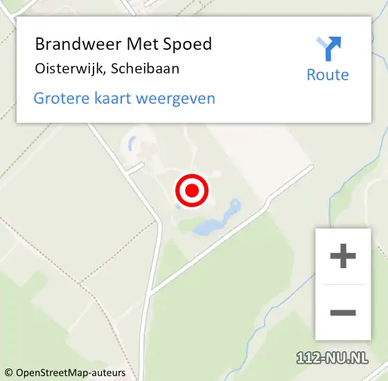 Locatie op kaart van de 112 melding: Brandweer Met Spoed Naar Oisterwijk, Scheibaan op 23 februari 2022 09:01