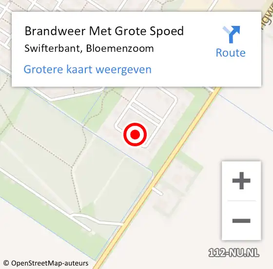 Locatie op kaart van de 112 melding: Brandweer Met Grote Spoed Naar Swifterbant, Bloemenzoom op 24 februari 2022 09:00
