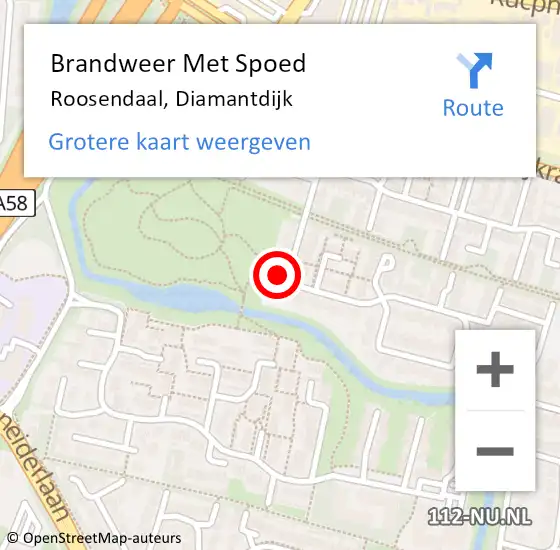 Locatie op kaart van de 112 melding: Brandweer Met Spoed Naar Roosendaal, Diamantdijk op 24 februari 2022 09:46