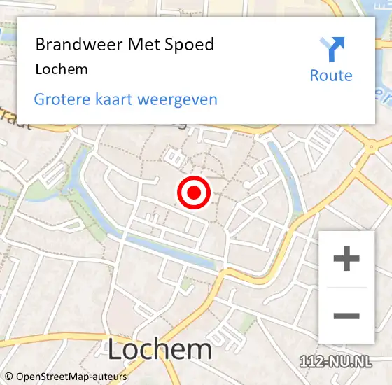 Locatie op kaart van de 112 melding: Brandweer Met Spoed Naar Lochem op 24 februari 2022 18:44