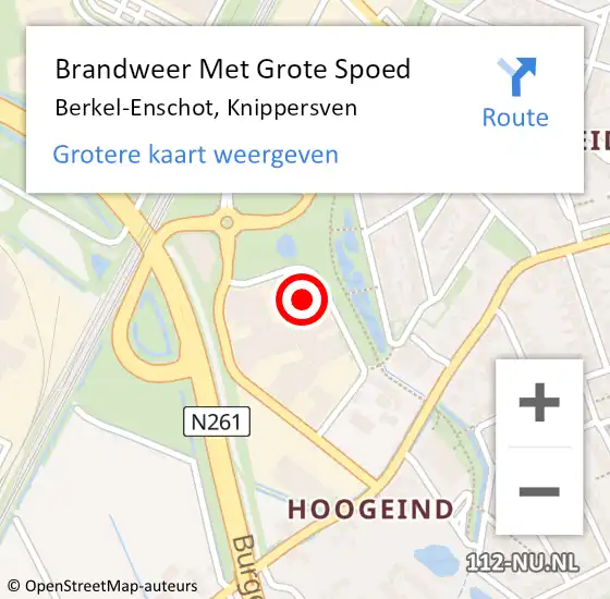 Locatie op kaart van de 112 melding: Brandweer Met Grote Spoed Naar Berkel-Enschot, Knippersven op 25 februari 2022 09:12