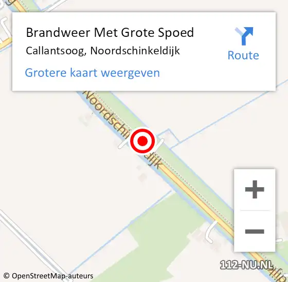 Locatie op kaart van de 112 melding: Brandweer Met Grote Spoed Naar Callantsoog, Noordschinkeldijk op 25 februari 2022 15:10