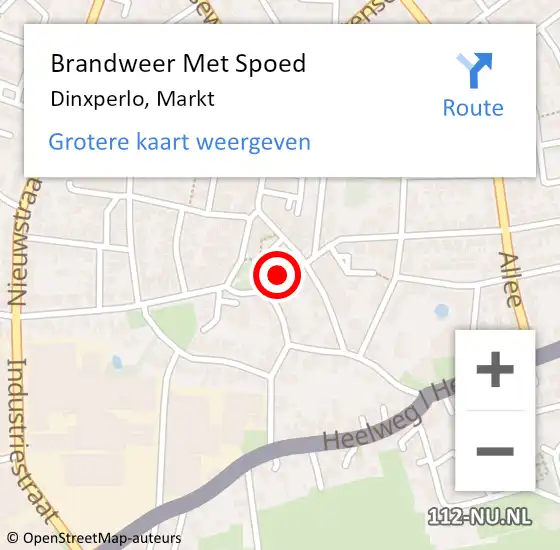 Locatie op kaart van de 112 melding: Brandweer Met Spoed Naar Dinxperlo, Markt op 26 februari 2022 09:35