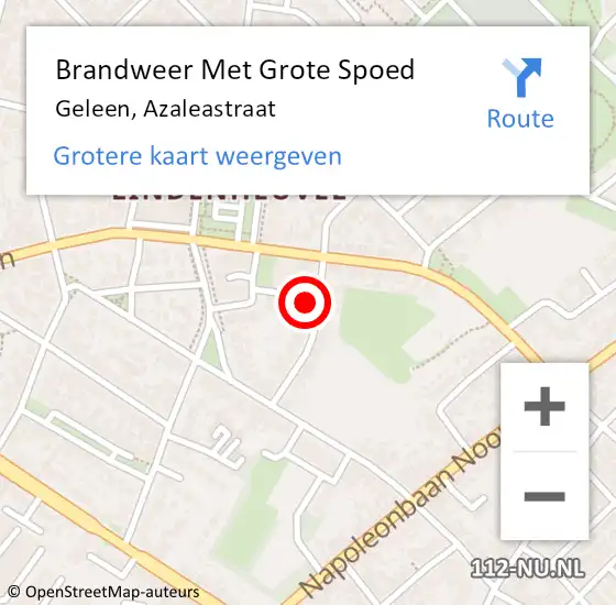 Locatie op kaart van de 112 melding: Brandweer Met Grote Spoed Naar Geleen, Azaleastraat op 27 februari 2022 01:28