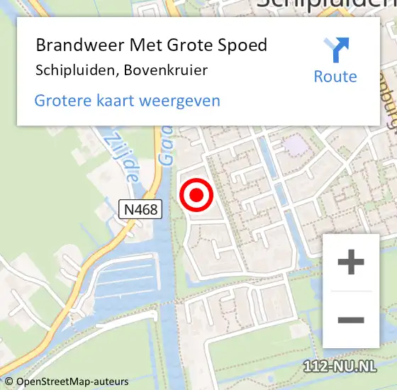 Locatie op kaart van de 112 melding: Brandweer Met Grote Spoed Naar Schipluiden, Bovenkruier op 27 februari 2022 16:40